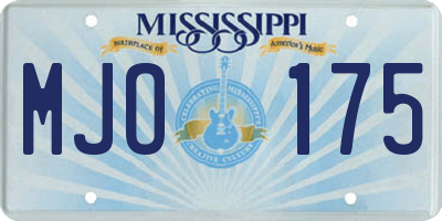 MS license plate MJO175