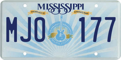 MS license plate MJO177