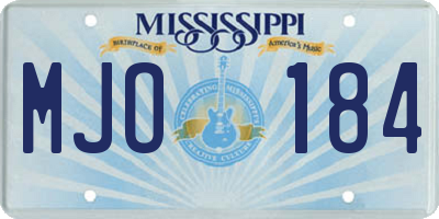 MS license plate MJO184