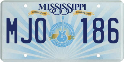MS license plate MJO186