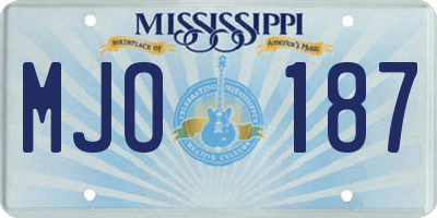 MS license plate MJO187