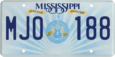MS license plate MJO188