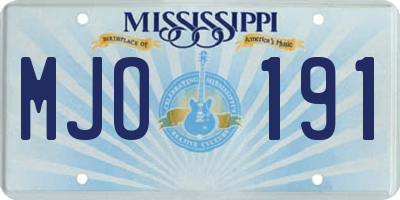 MS license plate MJO191