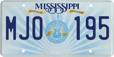 MS license plate MJO195