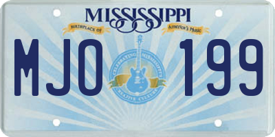 MS license plate MJO199