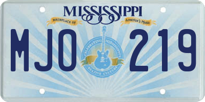 MS license plate MJO219