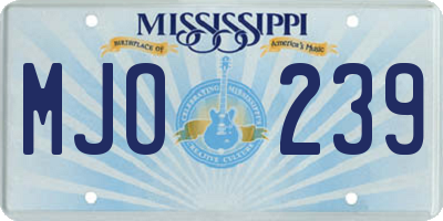 MS license plate MJO239