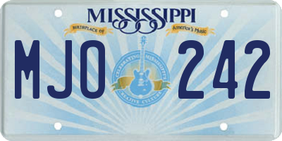 MS license plate MJO242