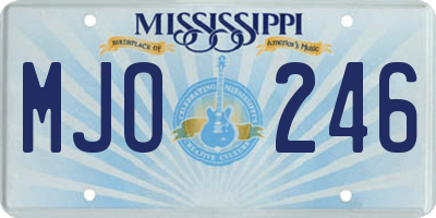 MS license plate MJO246