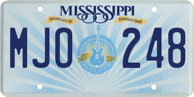 MS license plate MJO248