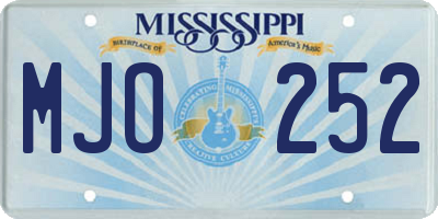 MS license plate MJO252