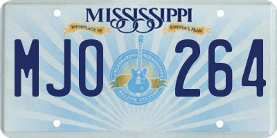 MS license plate MJO264