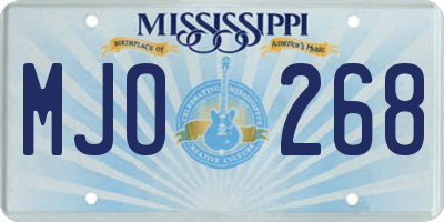 MS license plate MJO268