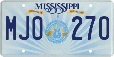 MS license plate MJO270