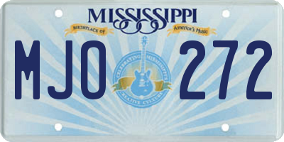 MS license plate MJO272