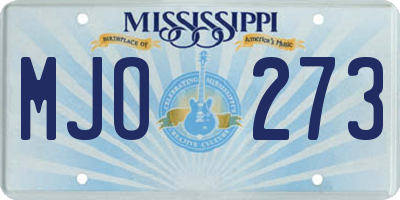 MS license plate MJO273