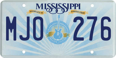 MS license plate MJO276