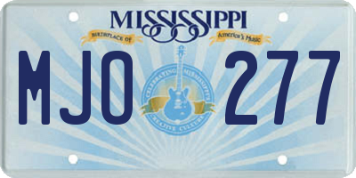 MS license plate MJO277