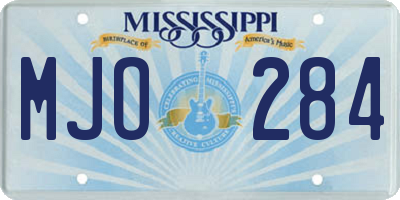 MS license plate MJO284