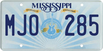 MS license plate MJO285