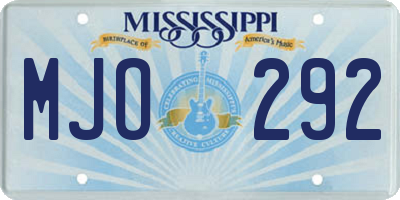 MS license plate MJO292