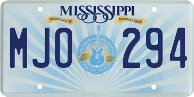 MS license plate MJO294