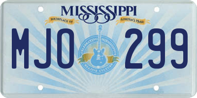 MS license plate MJO299