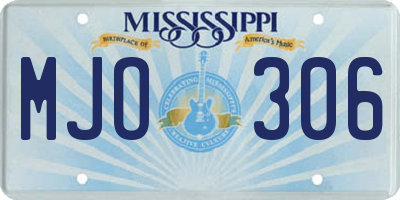 MS license plate MJO306