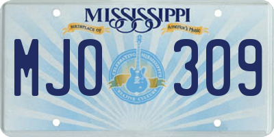 MS license plate MJO309