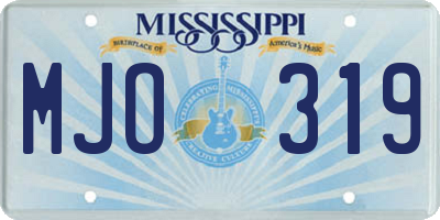 MS license plate MJO319