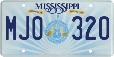 MS license plate MJO320