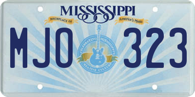 MS license plate MJO323