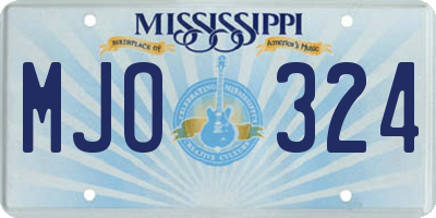 MS license plate MJO324