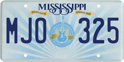 MS license plate MJO325