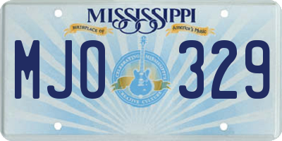 MS license plate MJO329