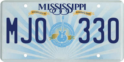 MS license plate MJO330