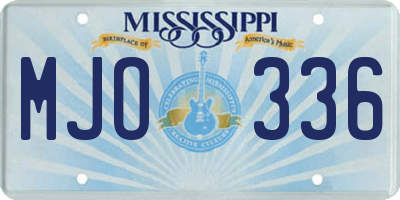 MS license plate MJO336