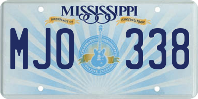 MS license plate MJO338