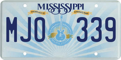 MS license plate MJO339