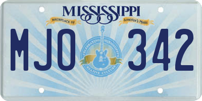 MS license plate MJO342