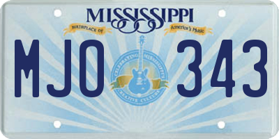MS license plate MJO343