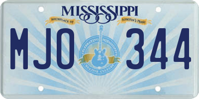 MS license plate MJO344