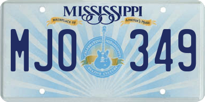 MS license plate MJO349