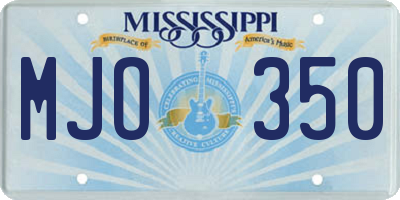 MS license plate MJO350