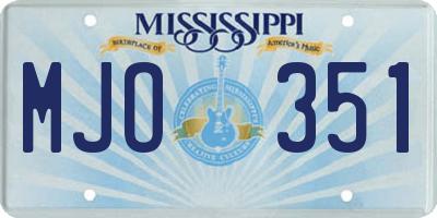 MS license plate MJO351