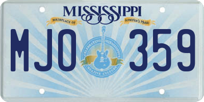 MS license plate MJO359