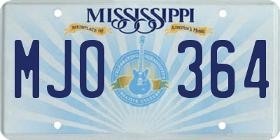 MS license plate MJO364