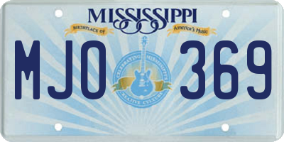MS license plate MJO369
