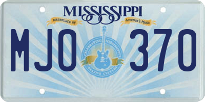 MS license plate MJO370