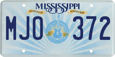 MS license plate MJO372